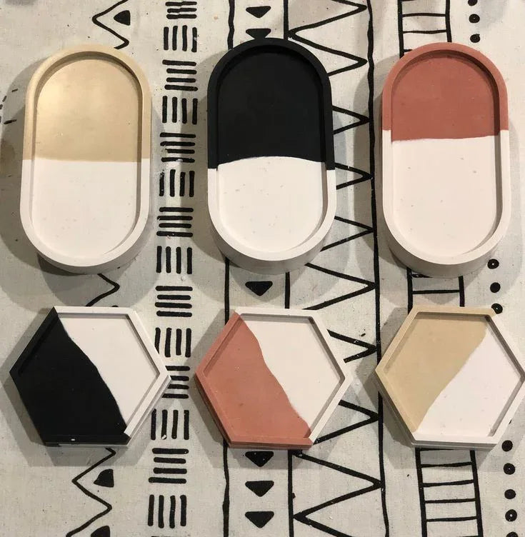 Beton Altlık Set - 2 Parça | Natural Pick Koleksiyonu - Sıcak Atölye 