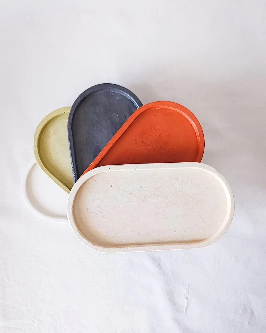 Beton Tabak - Altlık - Oval Küçük | Taş Ruh - Stone Soul Koleksiyonu - Sıcak Atölye 