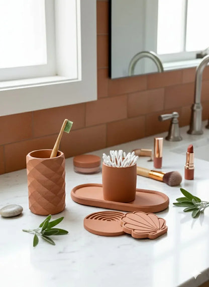 Beton Düzen Seti - 5 Parça - İstiridye | Doğal Seçim - Natural Pick Collection - Sıcak Atölye 