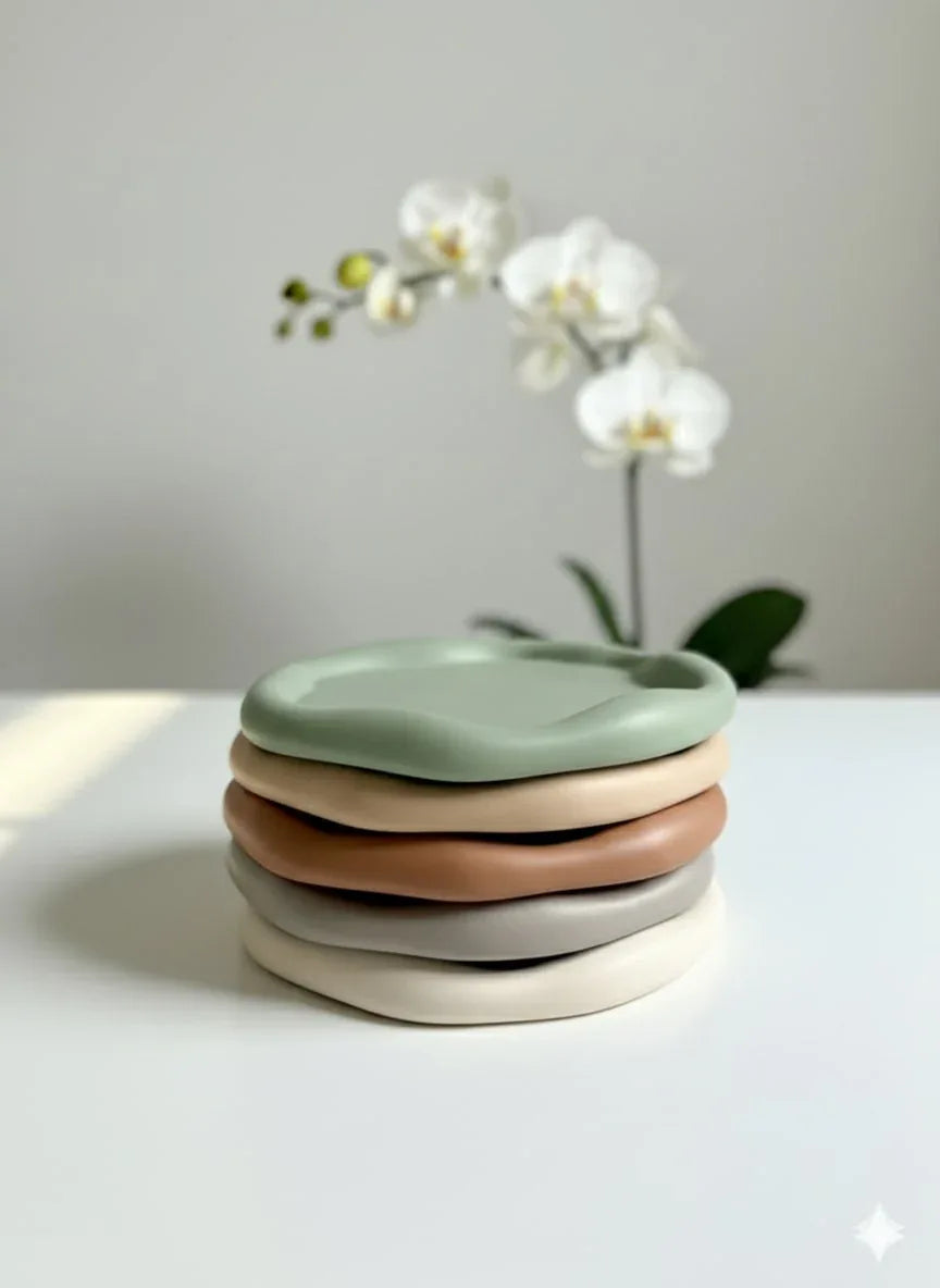 Beton Tabak - Altlık - Dalgalı Küçük | Taş Ruh - Stone Soul Collection - Sıcak Atölye 