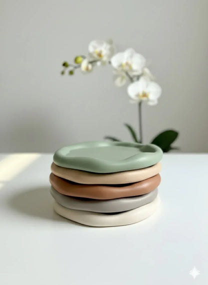 Beton Tabak - Altlık - Dalgalı Küçük | Taş Ruh - Stone Soul Collection - Sıcak Atölye 