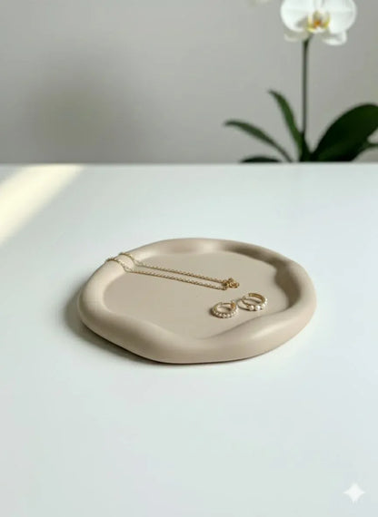 Beton Tabak - Altlık - Dalgalı Küçük | Taş Ruh - Stone Soul Collection - Sıcak Atölye 