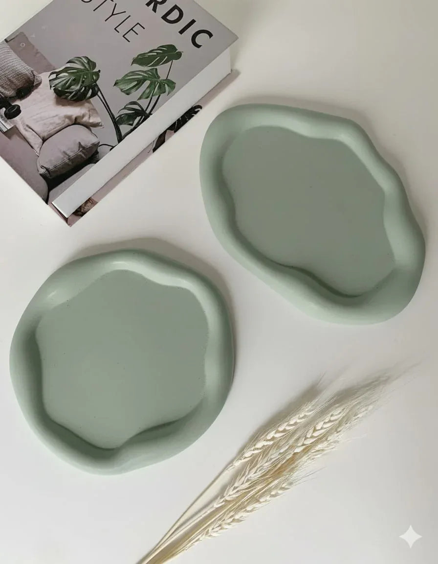 Beton Düzen Seti - 5 Parça - Dalgalı | Doğal Seçim - Natural Pick Collection - Sıcak Atölye 