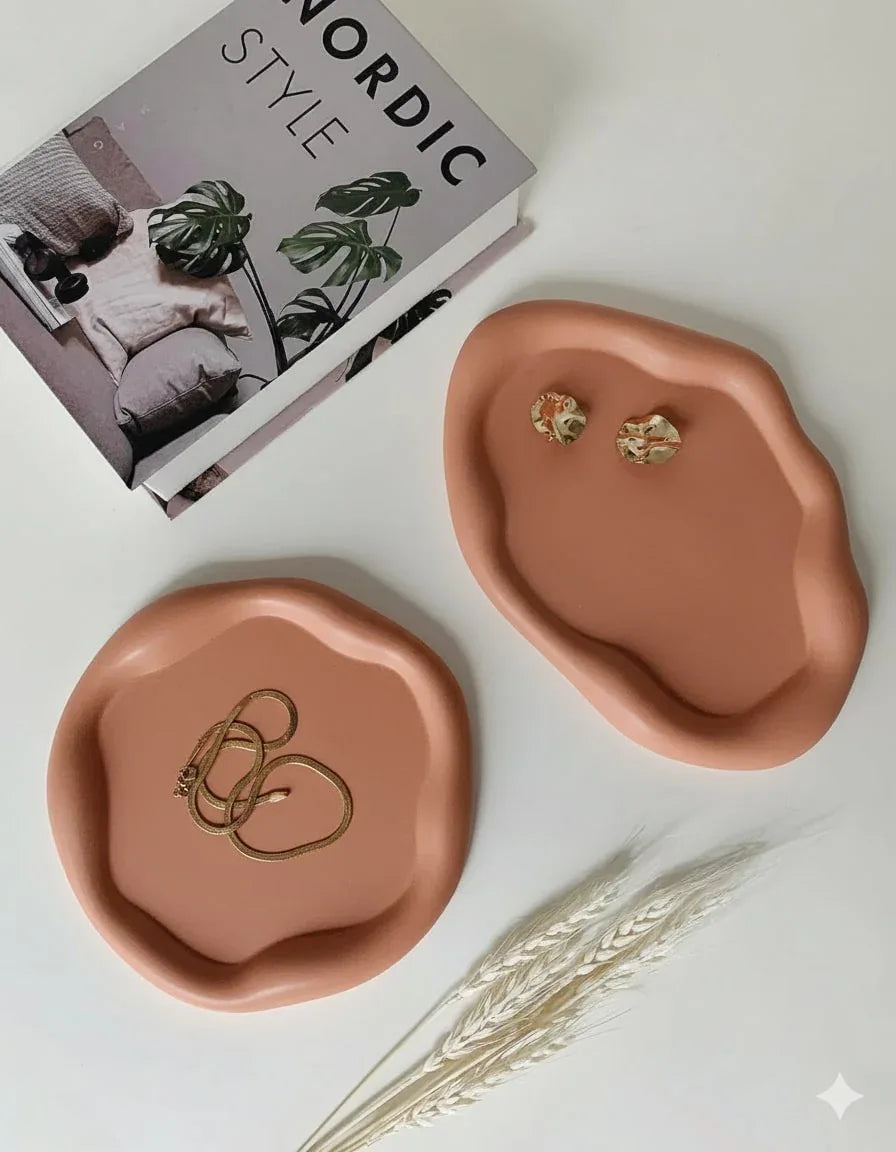 Beton Düzen Seti - 5 Parça - Dalgalı | Doğal Seçim - Natural Pick Collection - Sıcak Atölye 