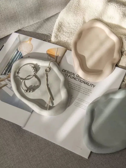 Beton Tabak - Altlık - Dalgalı Büyük | Taş Ruh - Stone Soul Collection - Sıcak Atölye 