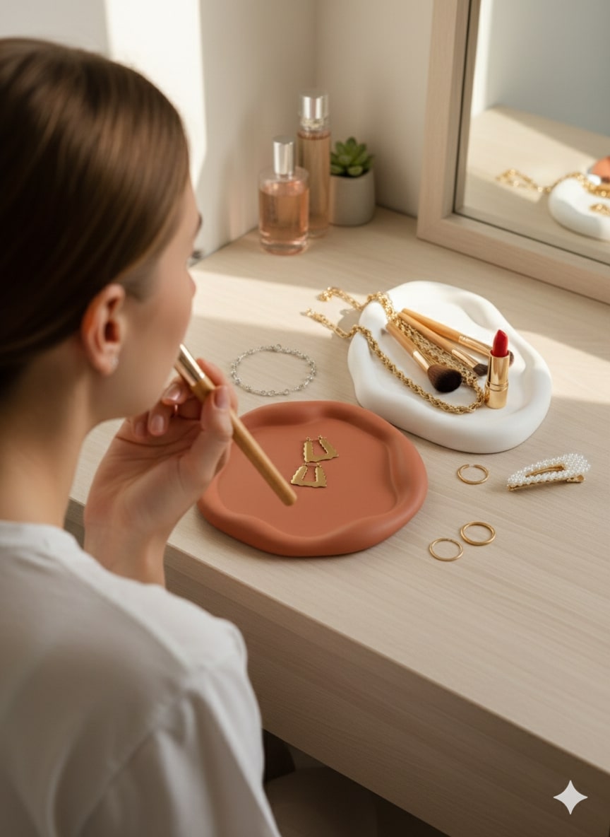 Beton Düzen Seti - 5 Parça - Dalgalı | Doğal Seçim - Natural Pick Koleksiyonu