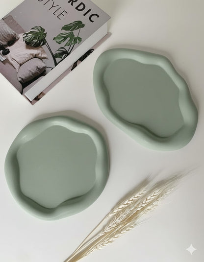 Beton Düzen Seti - 5 Parça - Dalgalı | Doğal Seçim - Natural Pick Koleksiyonu