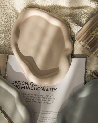 Beton Tabak - Altlık - Dalgalı Büyük | Taş Ruh - Stone Soul Koleksiyonu