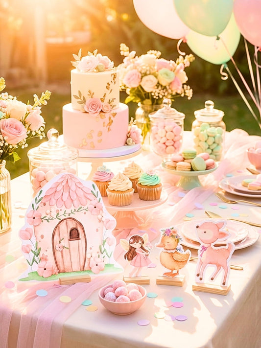 Doğum Günü Parti Seti - 124 Parça Sofra Düzeni | Peri Teması