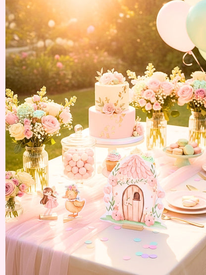 Doğum Günü Parti Seti - 124 Parça Sofra Düzeni | Peri Teması