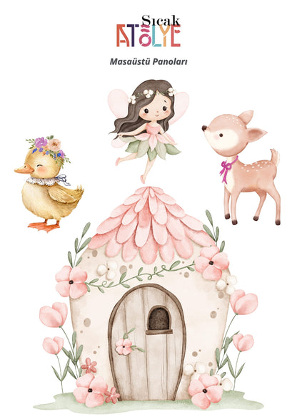 Doğum Günü Parti Seti - 124 Parça Sofra Düzeni | Peri Teması