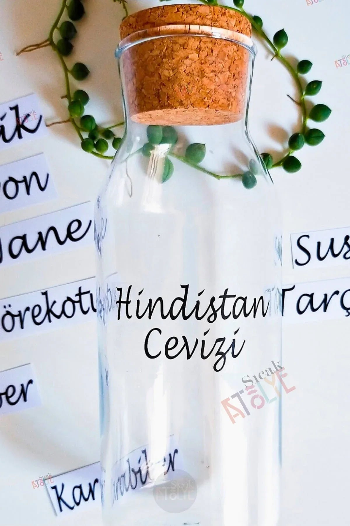 Baharat - Bakliyat - Kuruyemiş Kavanoz Etiketi | model. Kiraz - Sıcak Atölye 