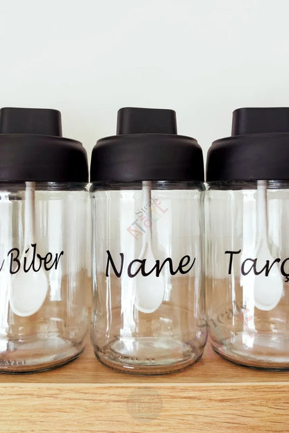 Baharat - Bakliyat - Kuruyemiş Kavanoz Etiketi | model. Kiraz - Sıcak Atölye 