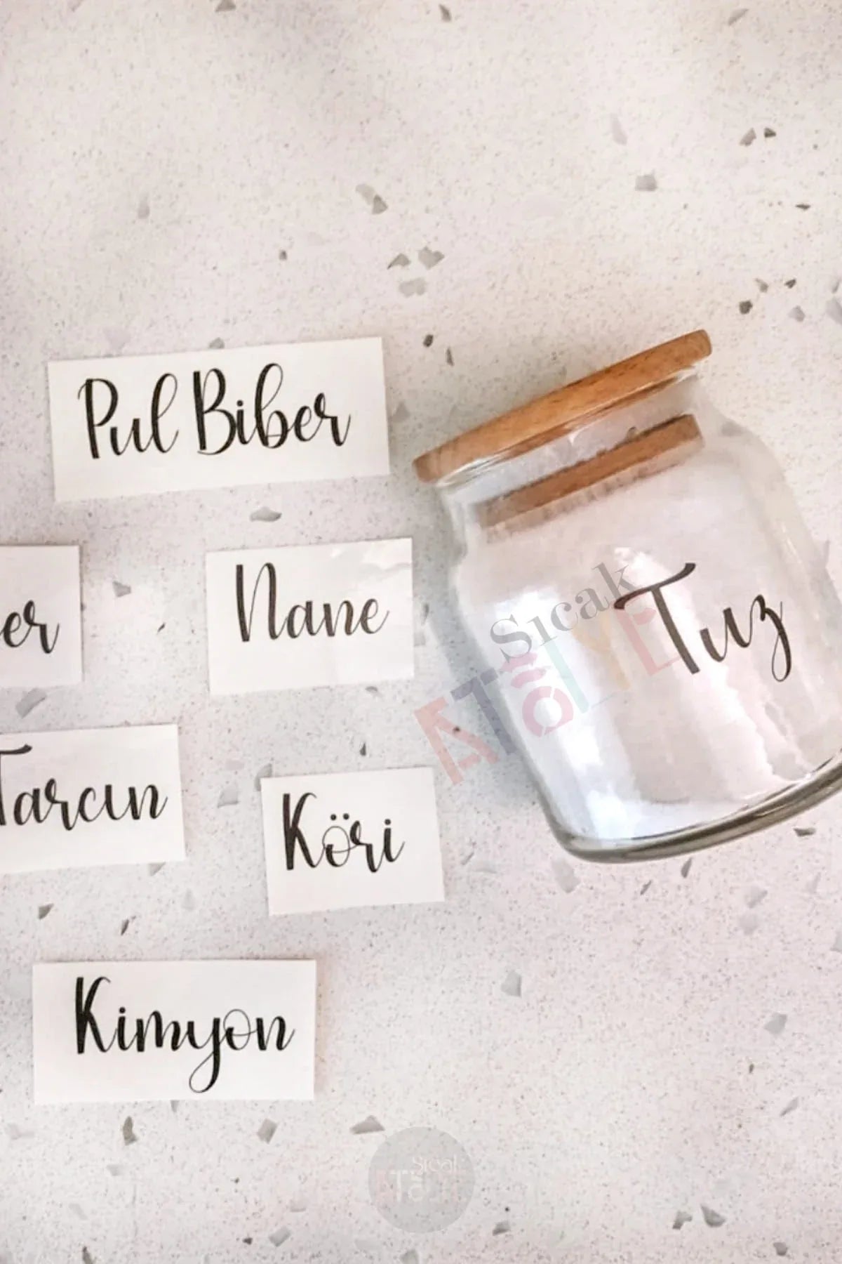 Baharat - Bakliyat - Kuruyemiş Kavanoz Etiketi | model. Kavun - Sıcak Atölye 