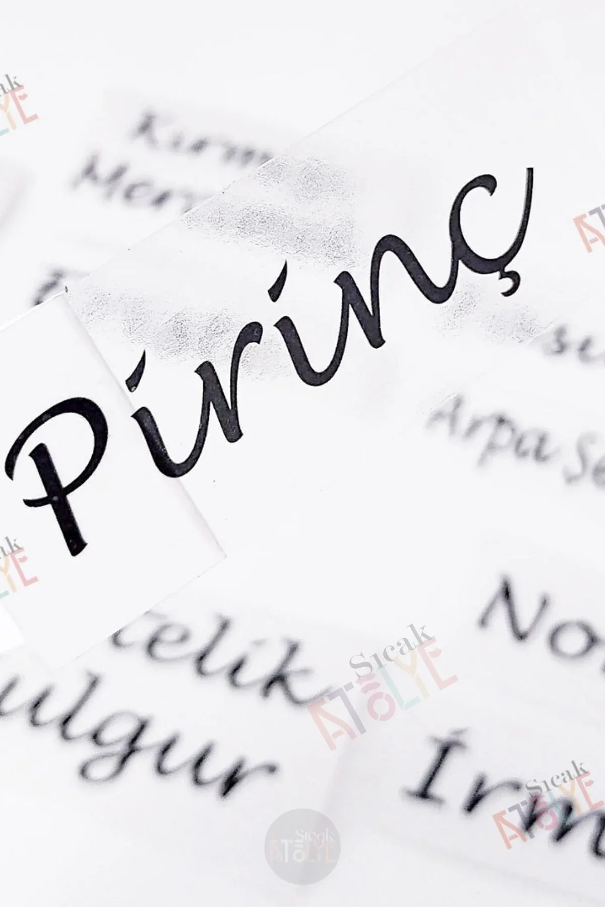 Baharat - Bakliyat - Kuruyemiş Kavanoz Etiketi | model. Kiraz - Sıcak Atölye 