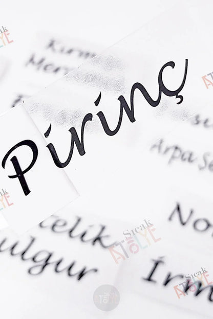 Baharat - Bakliyat - Kuruyemiş Kavanoz Etiketi | model. Kiraz - Sıcak Atölye 