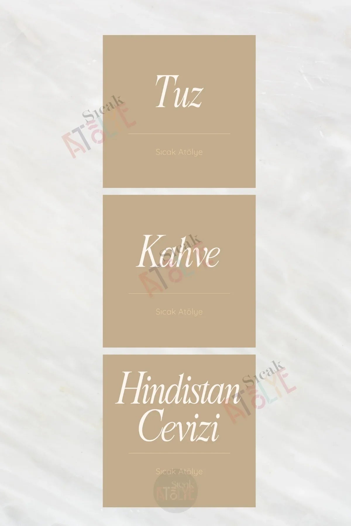 Baharat - Bakliyat - Kuruyemiş Kavanoz Etiketi | model. Kişniş - Sıcak Atölye 