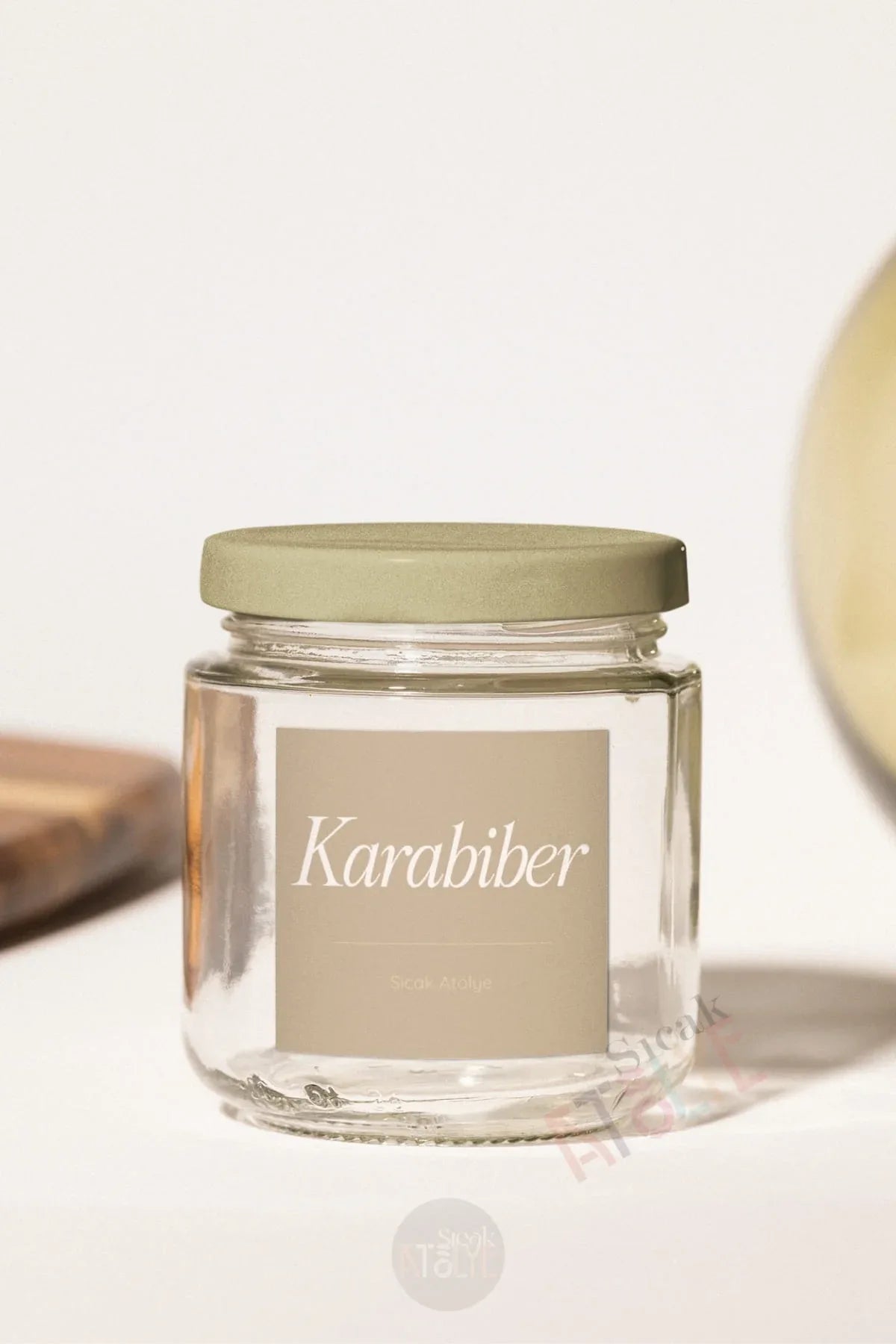 Baharat - Bakliyat - Kuruyemiş Kavanoz Etiketi | model. Kişniş - Sıcak Atölye 