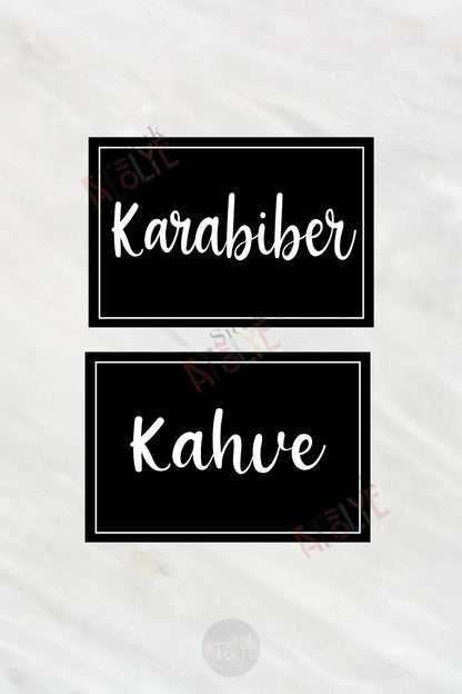 Baharat - Bakliyat - Kuruyemiş Kavanoz Etiketi | model. Fındık - Sıcak Atölye 