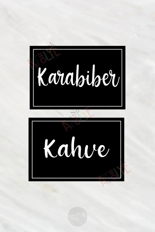 Baharat - Bakliyat - Kuruyemiş Kavanoz Etiketi | model. Fındık - Sıcak Atölye 