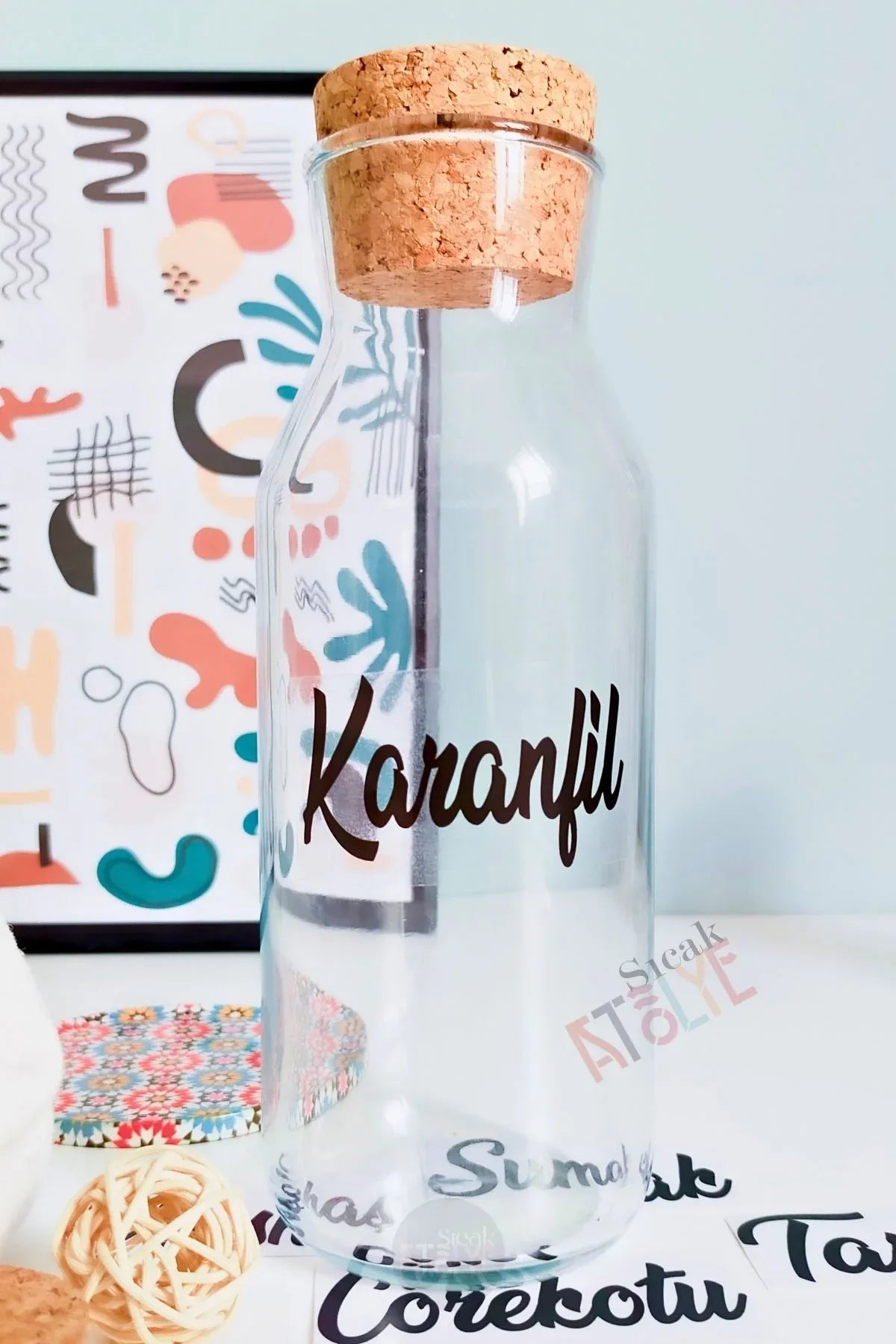 Baharat - Bakliyat - Kuruyemiş Kavanoz Etiketi | model. Bal - Sıcak Atölye 