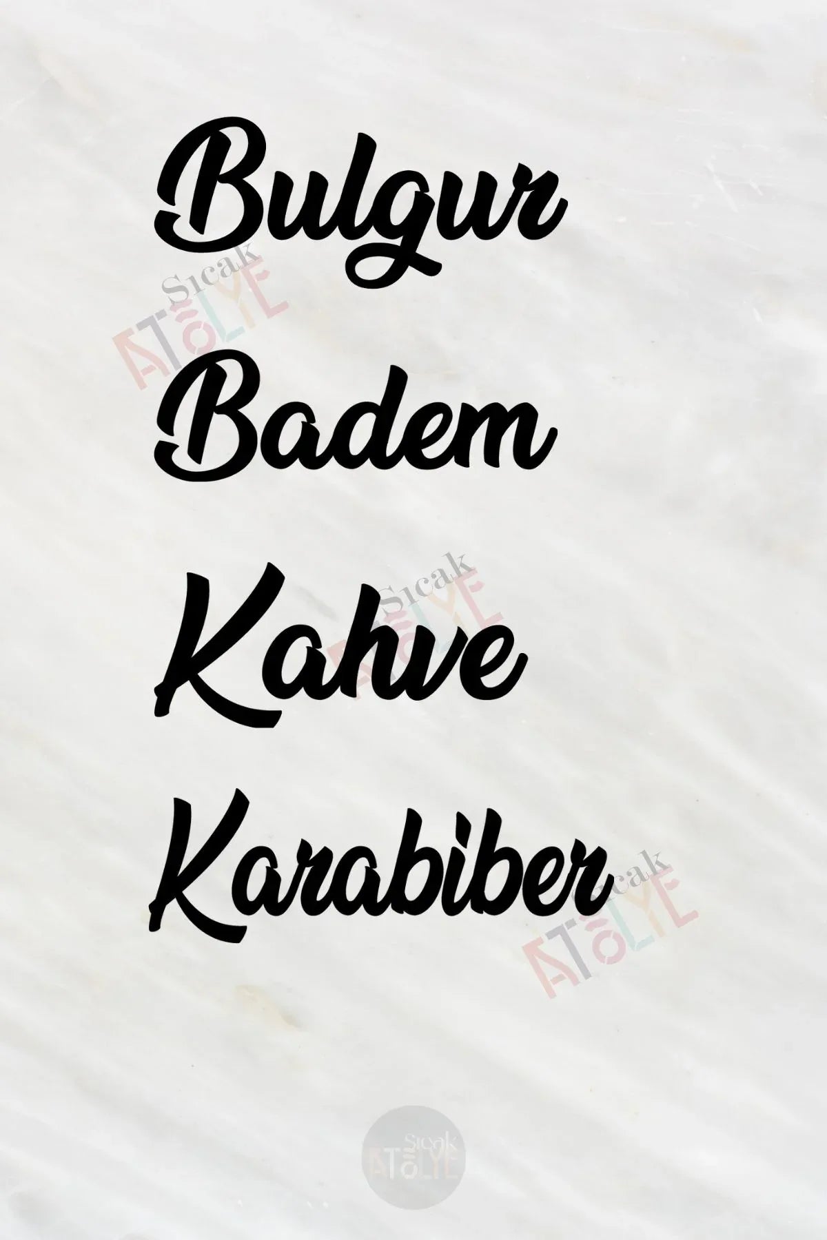 Baharat - Bakliyat - Kuruyemiş Kavanoz Etiketi | model. Bal - Sıcak Atölye 