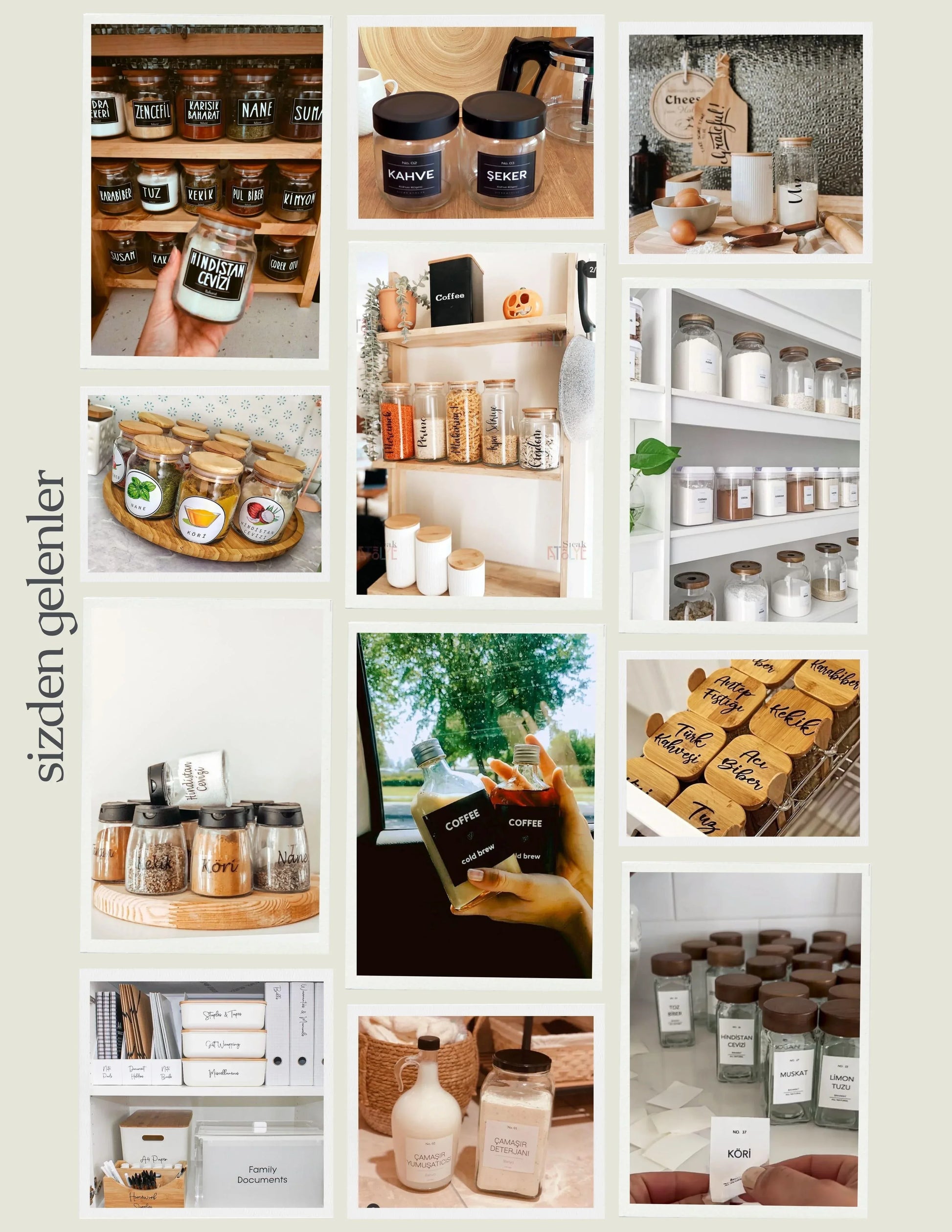 Jumbo Boy Kavanoz Etiketi - 12'li Set - Kişiselleştirilebilir - Sıcak Atölye 