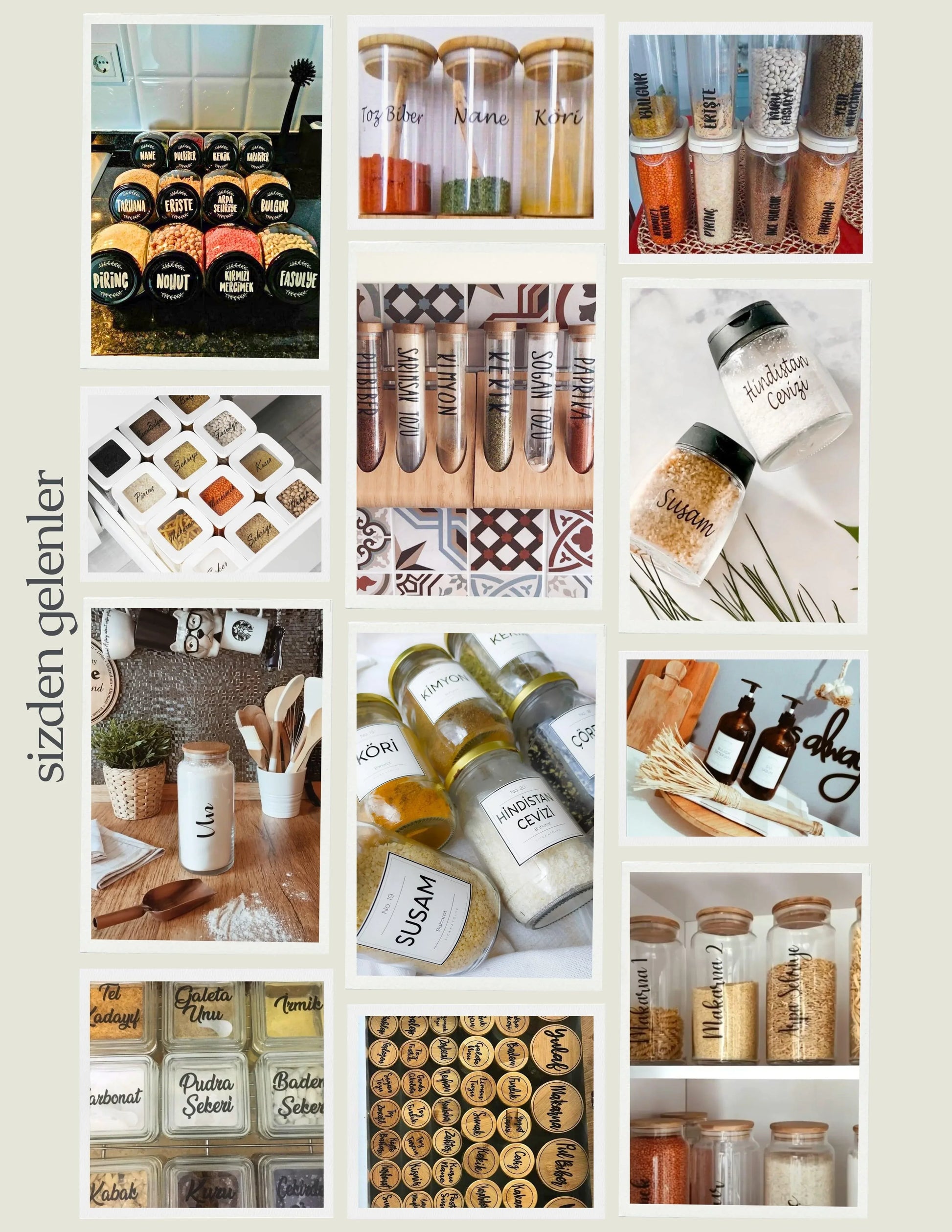 Kahve ve İçecek Etiketi - Standart 32'li Set - Sıcak Atölye 