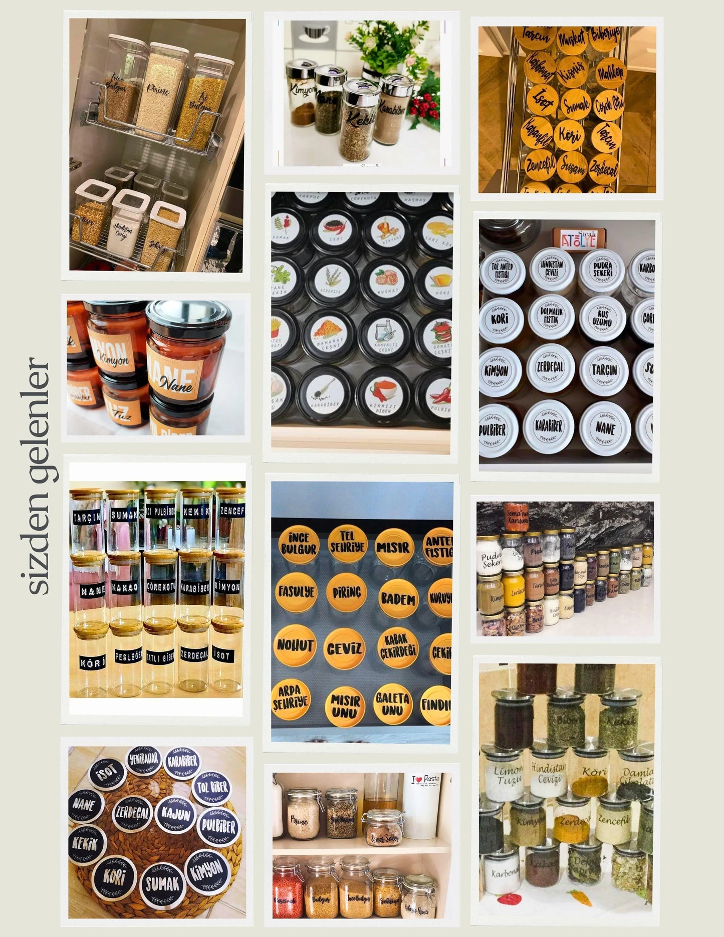 Jumbo Boy Kavanoz Etiketi - 12'li Set - Kişiselleştirilebilir - Sıcak Atölye 