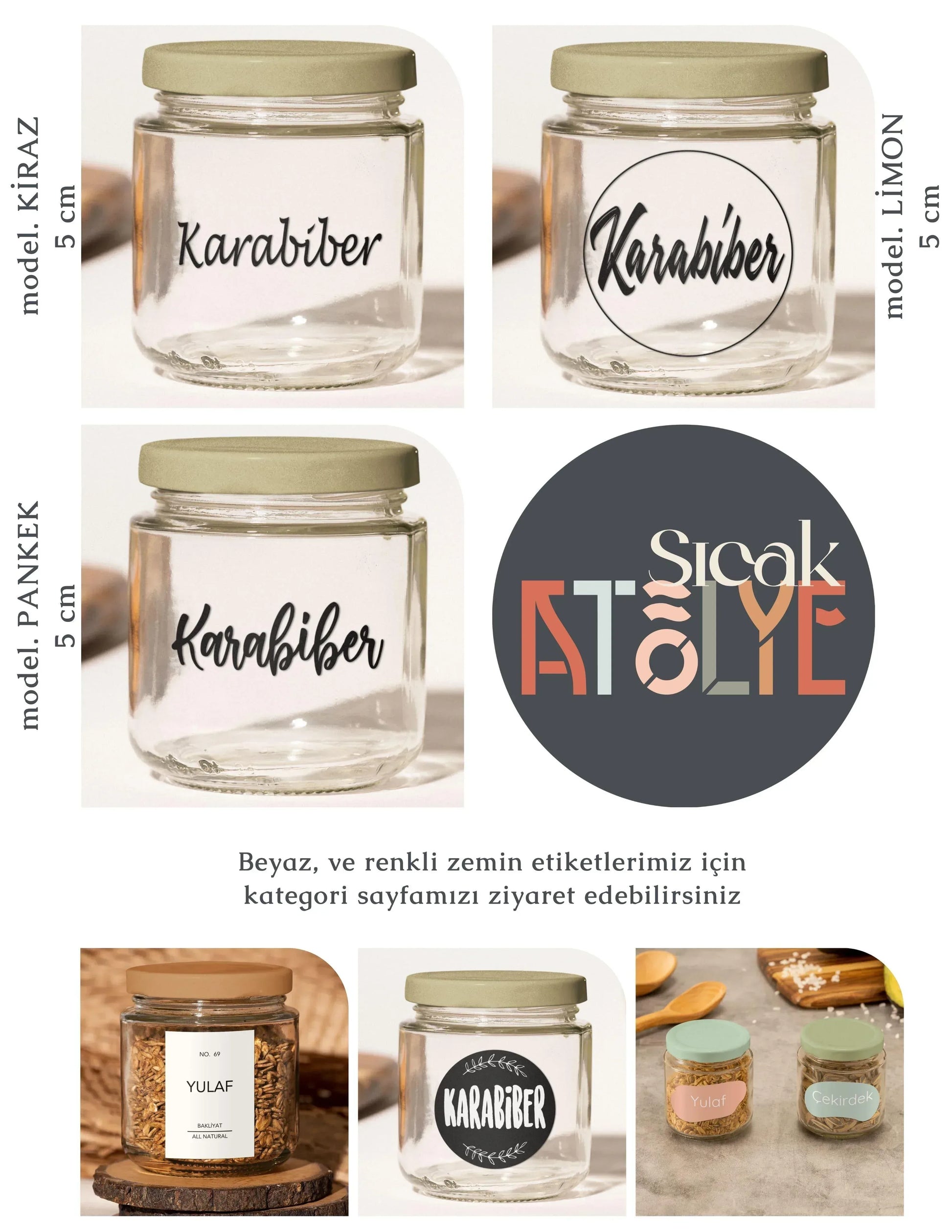 Kuruyemiş ve Atıştırmalık Etiketi - Standart 32'li Set - Sıcak Atölye 