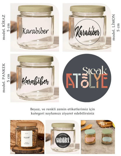 Kuruyemiş ve Atıştırmalık Etiketi - Standart 32'li Set - Sıcak Atölye 