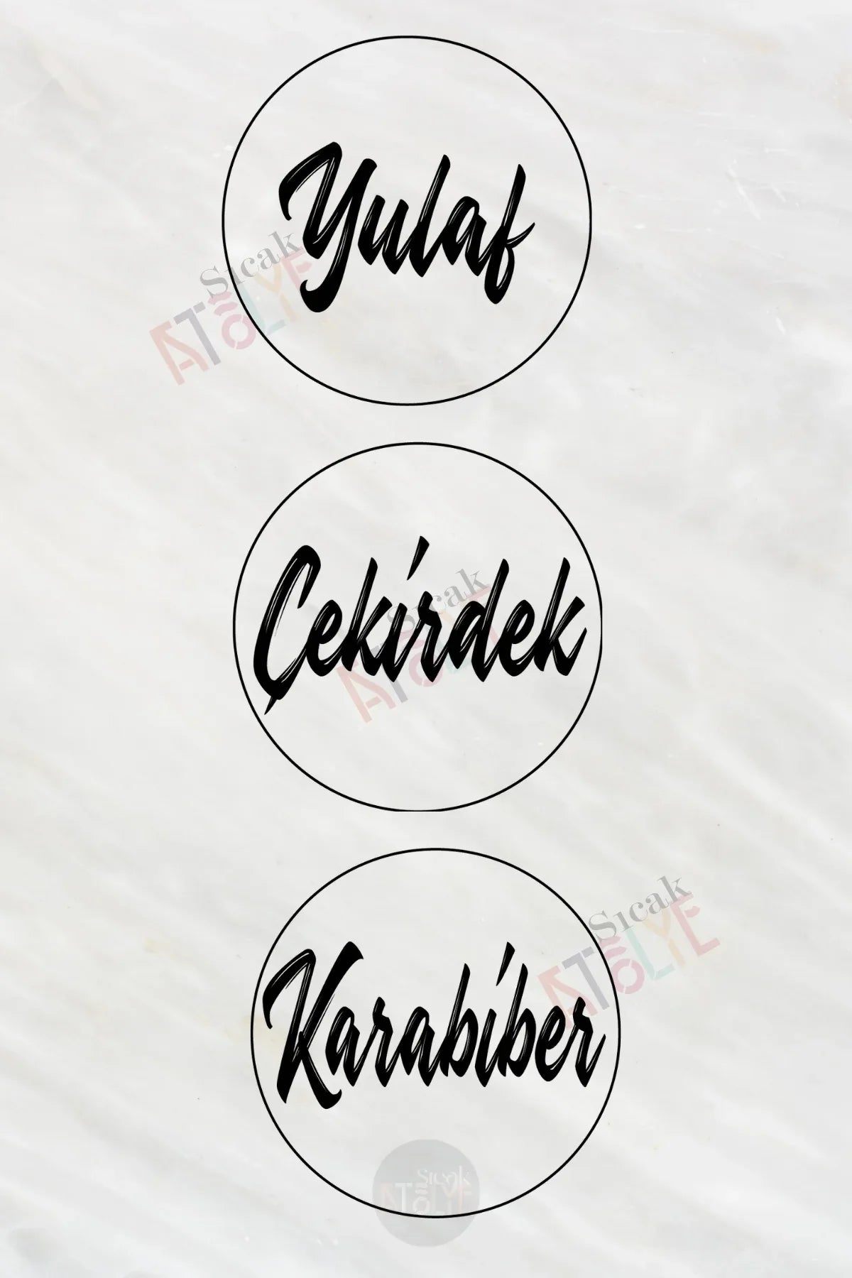 Baharat - Bakliyat - Kuruyemiş Kavanoz Etiketi | model. Limon - Sıcak Atölye 