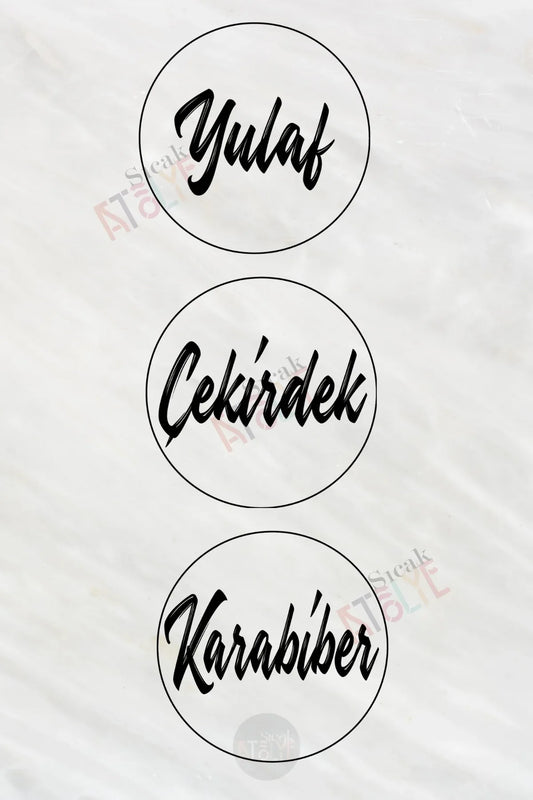 Baharat - Bakliyat - Kuruyemiş Kavanoz Etiketi | model. Limon - Sıcak Atölye 