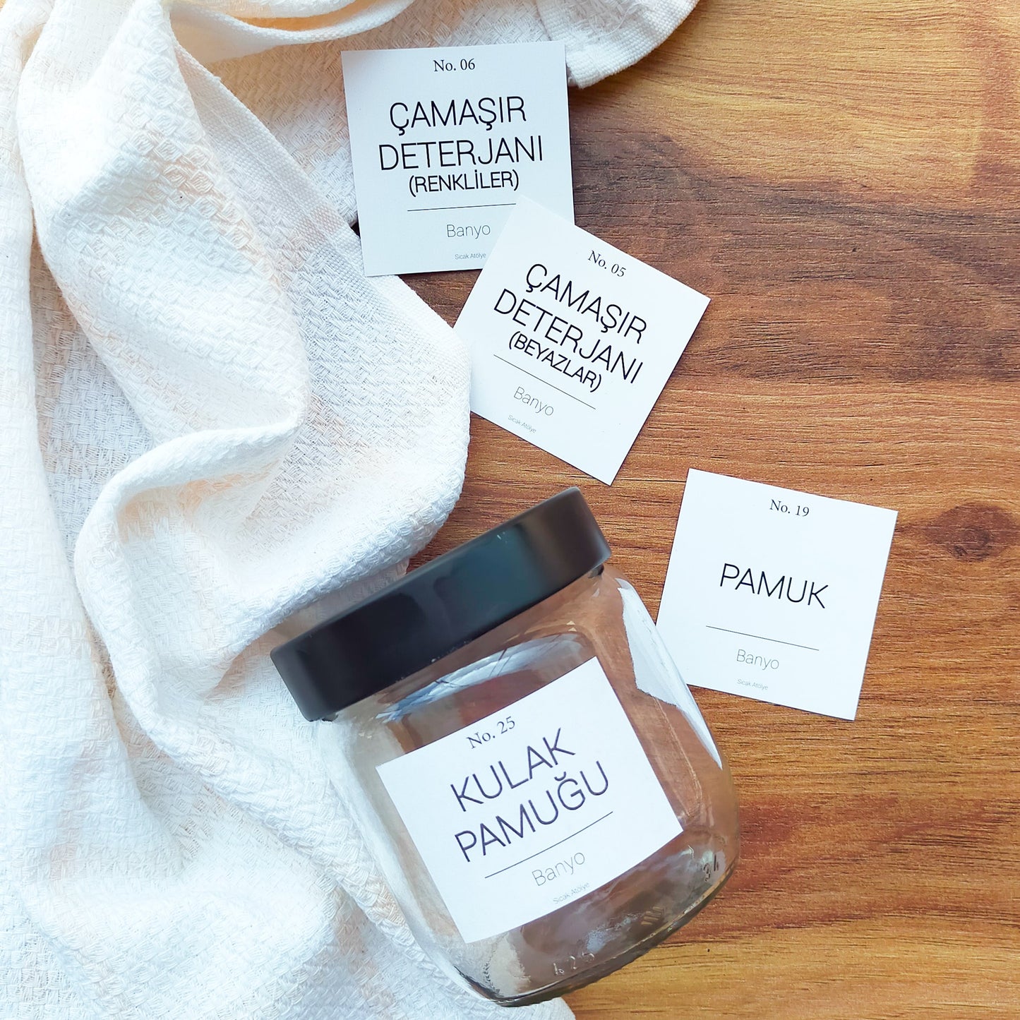 Deterjan, Temizlik ve Şişe Düzen Etiketi  | model. Mis Kokulu