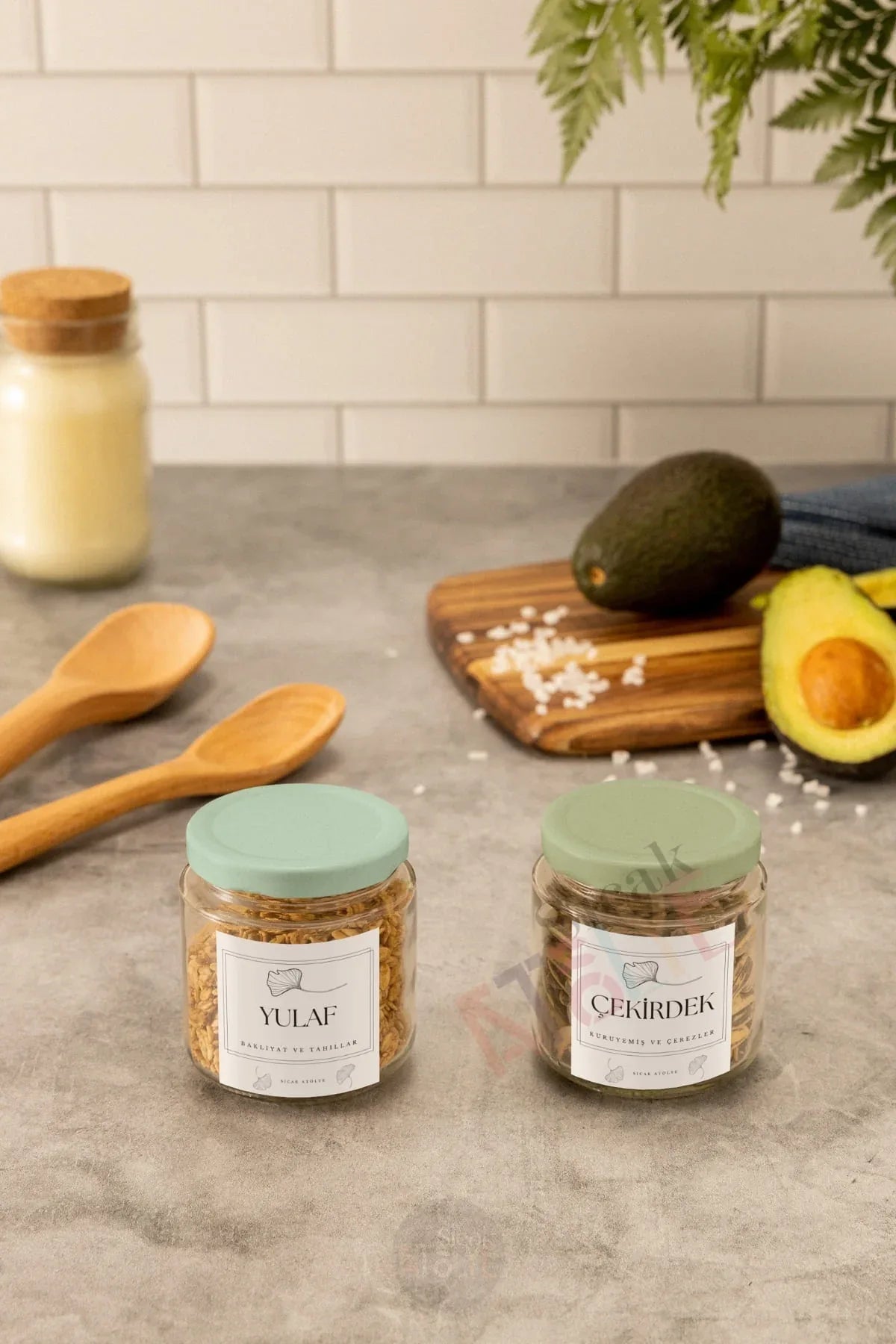 Baharat - Bakliyat - Kuruyemiş Kavanoz Etiketi | model. Safran - Sıcak Atölye 