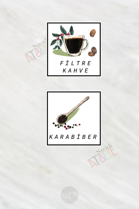 Baharat - Bakliyat - Kuruyemiş Kavanoz Etiketi | model. Pitaya - Sıcak Atölye 