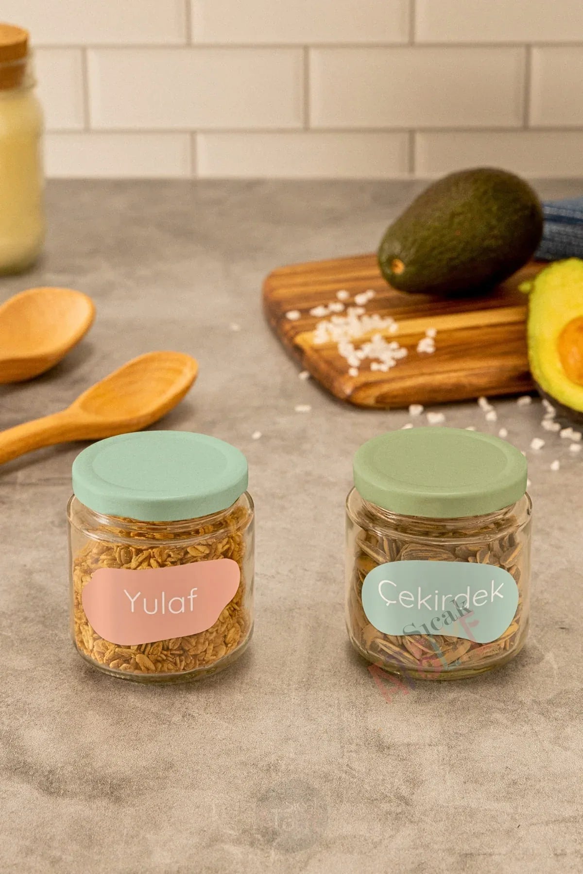 Baharat - Bakliyat - Kuruyemiş Kavanoz Etiketi | model. Nar - Sıcak Atölye 