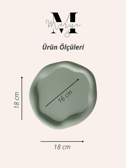 Beton Tabak Altlık - Dalgalı Küçük | Taş Ruh - Stone Soul Collection