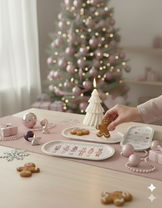 Pink Christmas - Beton ve Soya Set 4 Parça | Akış - Flow Collection
