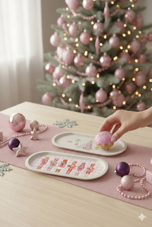 Pink Christmas - Beton ve Soya Set 4 Parça | Akış - Flow Collection