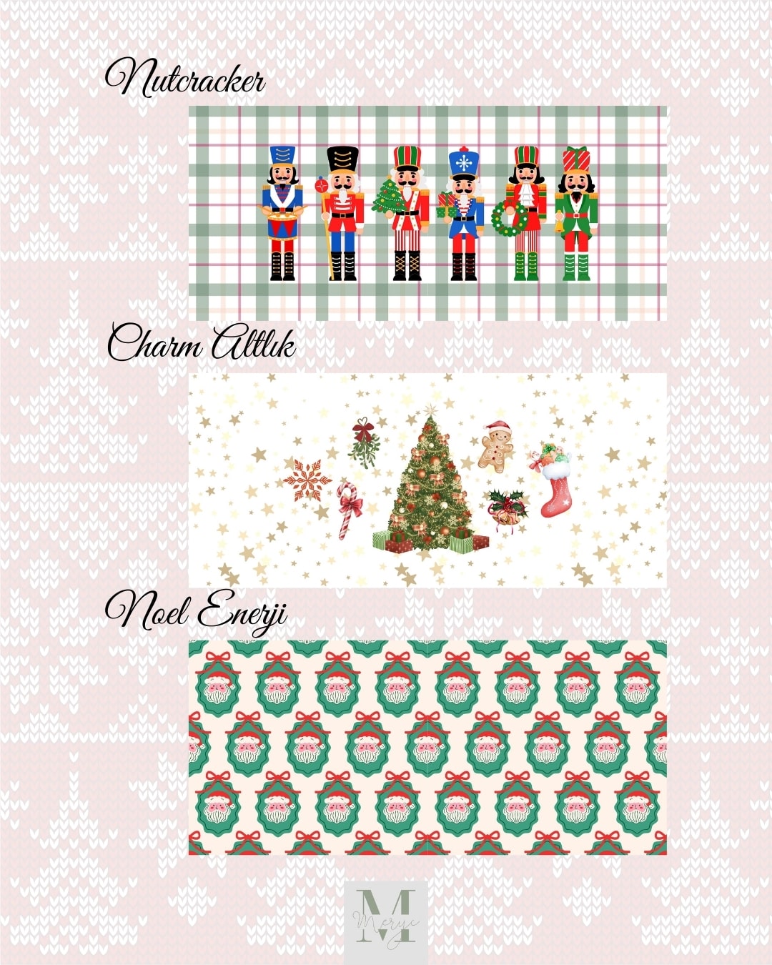 Red Christmas - Beton ve Soya Set 4 Parça | Akış - Flow Collection